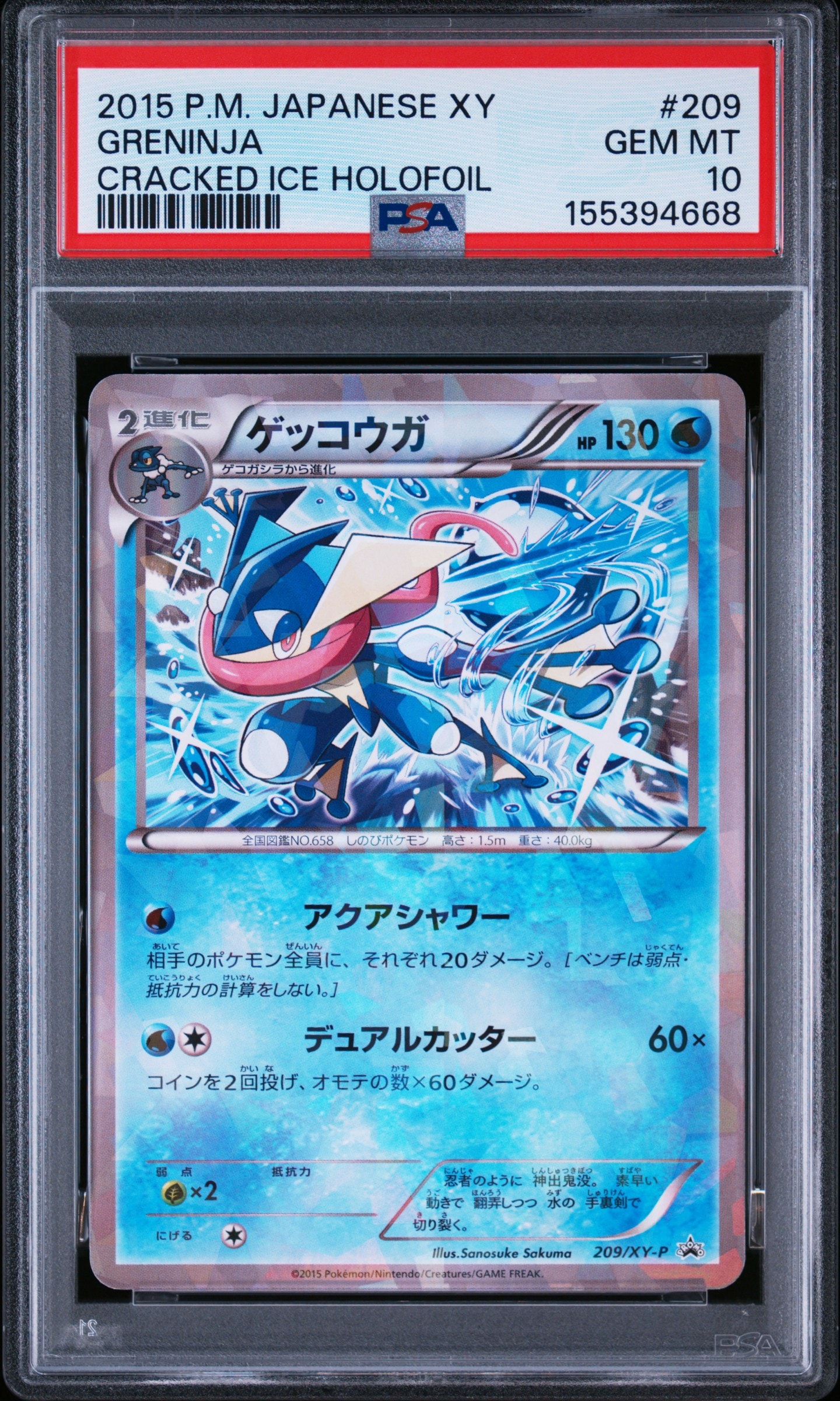 ゲッコウガ [XY-P 209]「ファミリーマート プレゼントキャンペーン 」② ゲッコウガ P [XY-P 209](プロモーションカード「ファミリーマート
