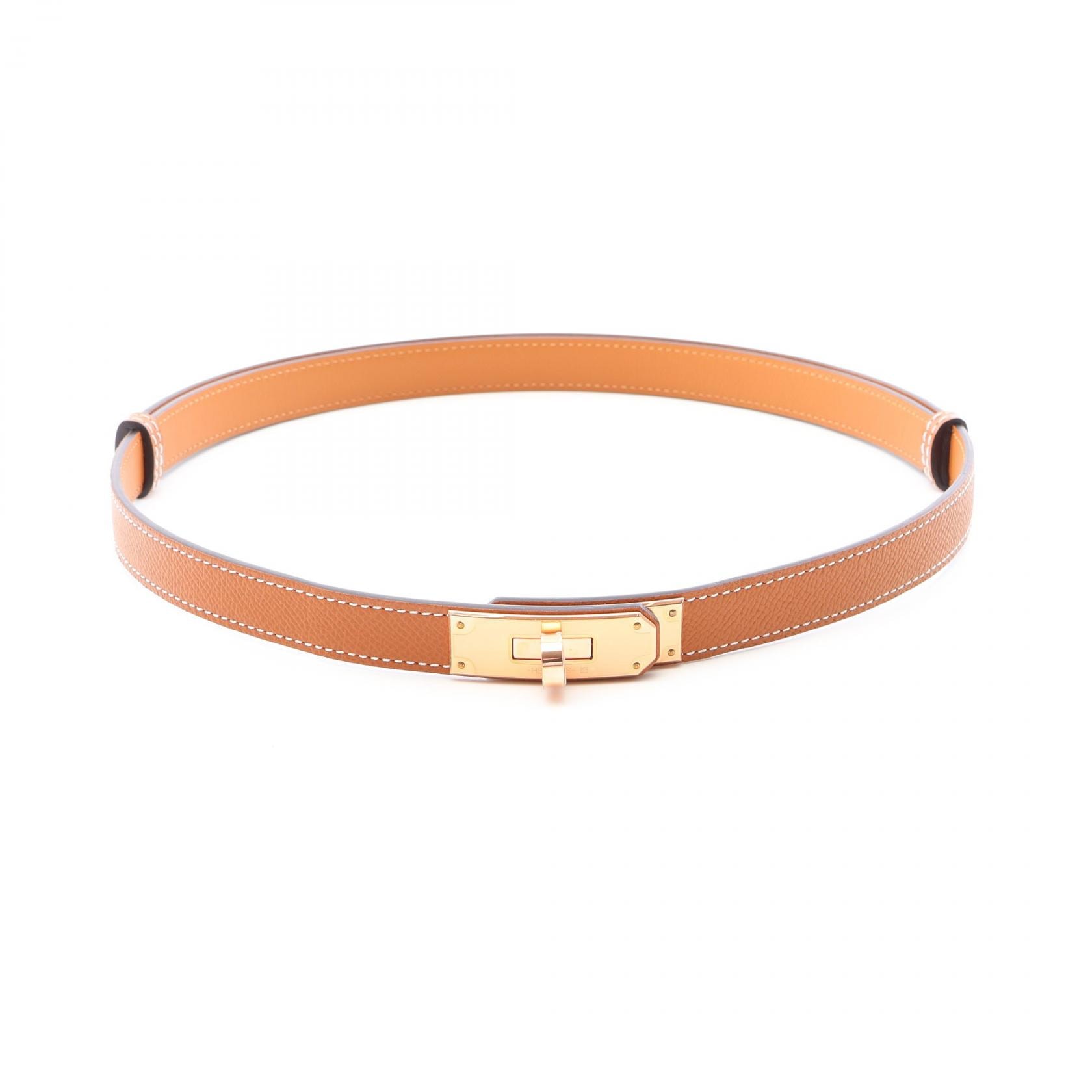 エルメス HERMES ケリーベルト ベルト 衣料品 レザー ヴォーエプソン ヴォーエプソン ゴールド B刻印(2023年製造) レディース ブラウン系 【中古】
