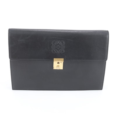 ロエベ アナグラムセカンドバッグ レザー