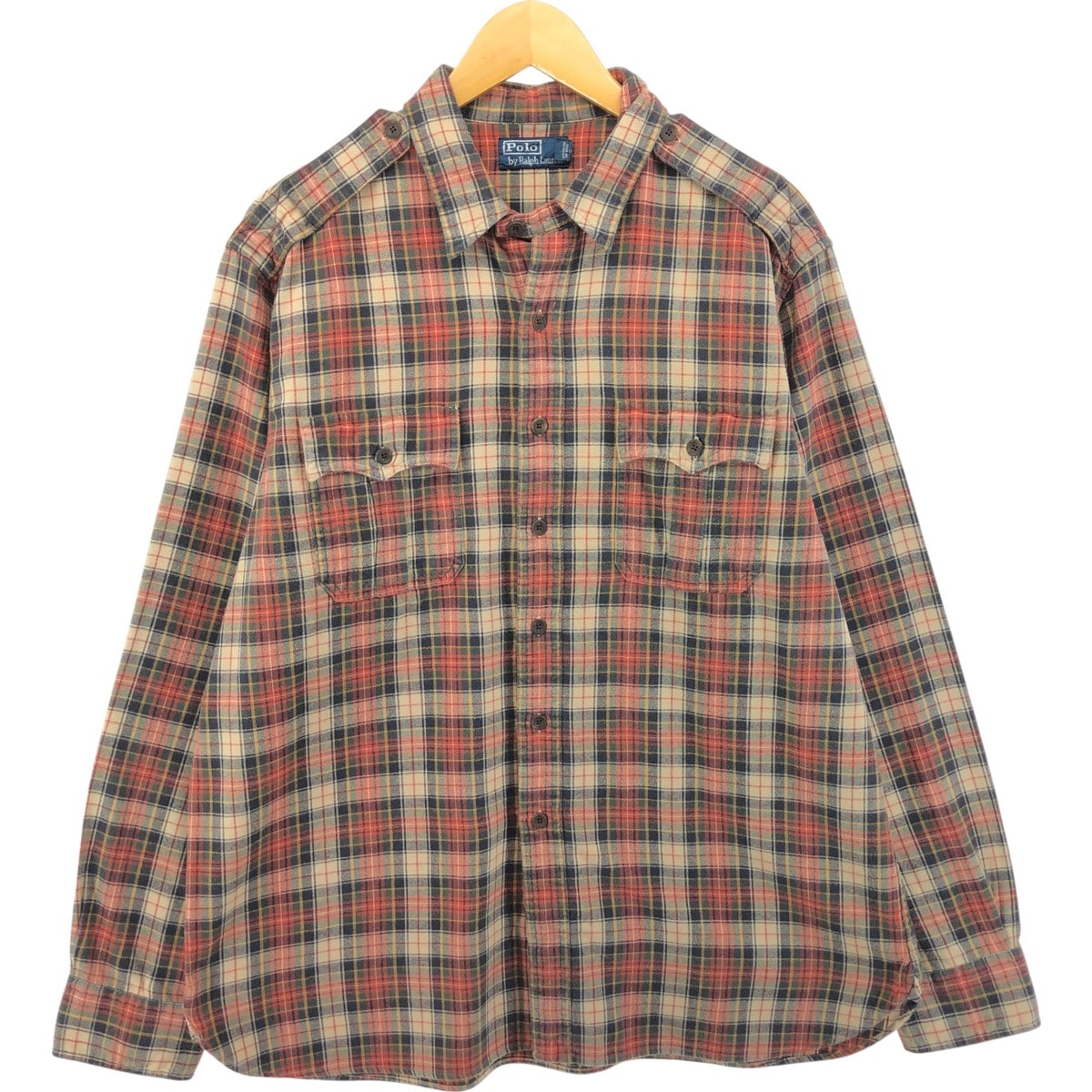 古着 ラルフローレン Ralph Lauren POLO by Ralph Lauren 長袖 フランネルチェックシャツ メンズXL相当/eaa552752