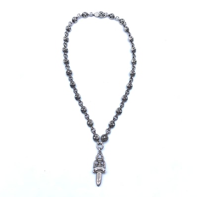 クロムハーツ ダガークロスボールチェーン ネックレス