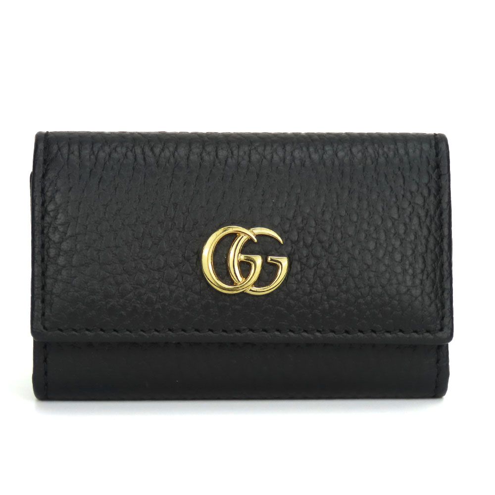GUCCI GG Marmont Leather Key Case "Black"