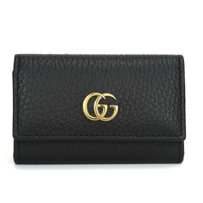 GUCCI GG Marmont Leather Key Case "Black"