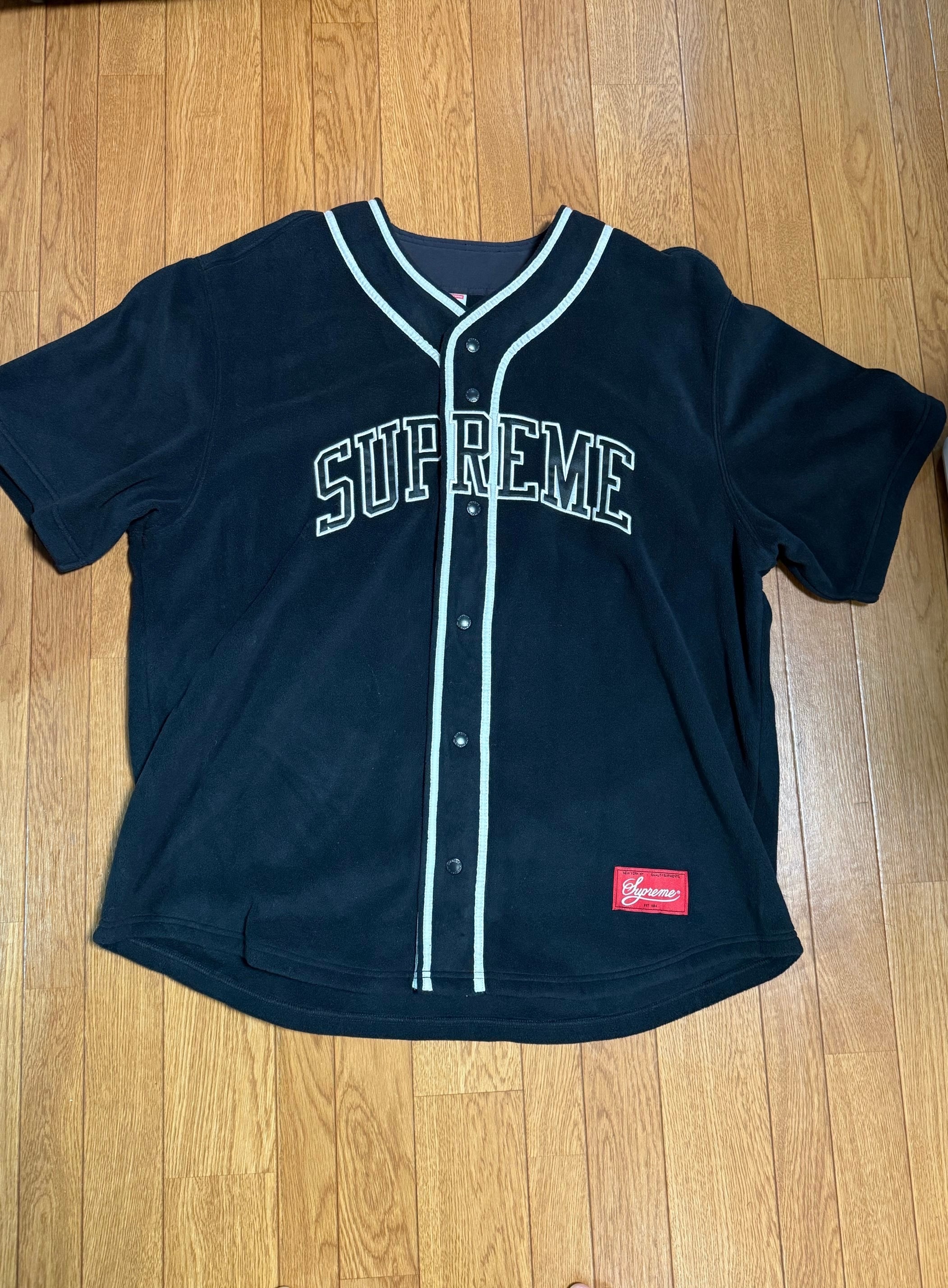 A (未使用に近い)】シュプリーム ポーラテック ベースボール ジャージ