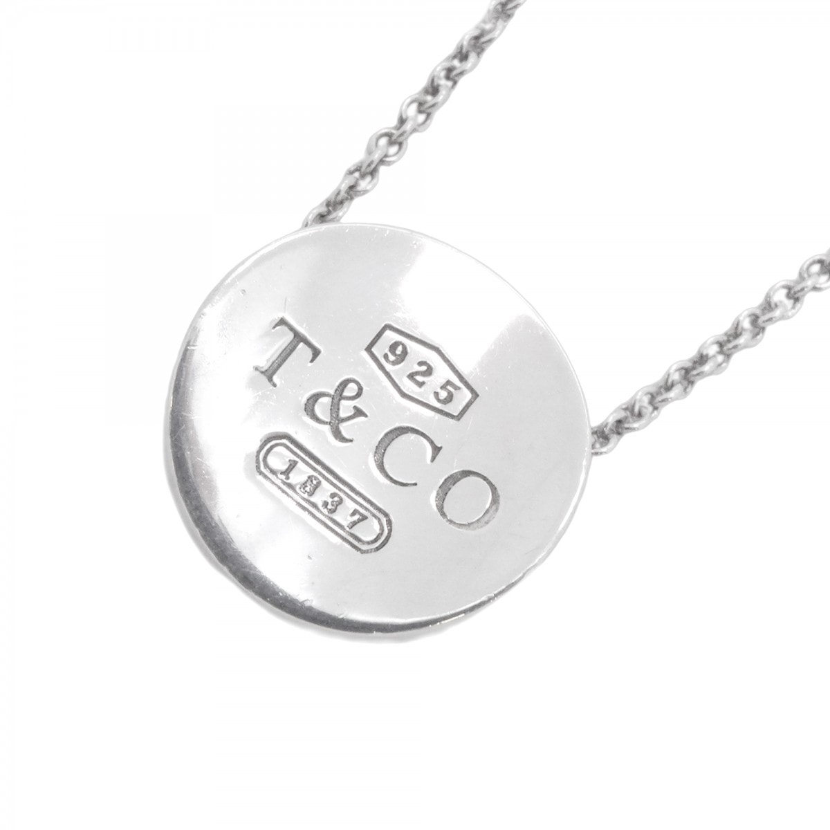 【6jdb0006-k】ティファニー ネックレス コンケーブ 丸型 サークル シルバー925【中古】レディース