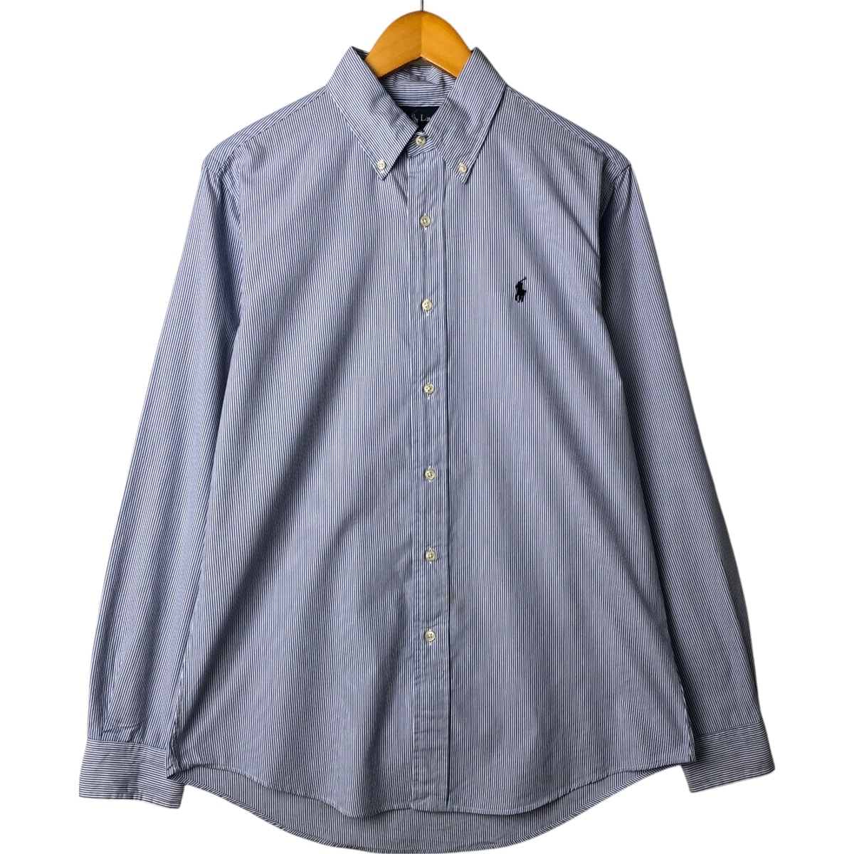 古着 ラルフローレン Ralph Lauren CUSTOM FIT 長袖 ボタンダウンストライプシャツ メンズM相当/eaa563147