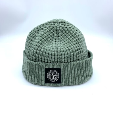 Stone Island Logo Patch Knit Cap "Khaki"