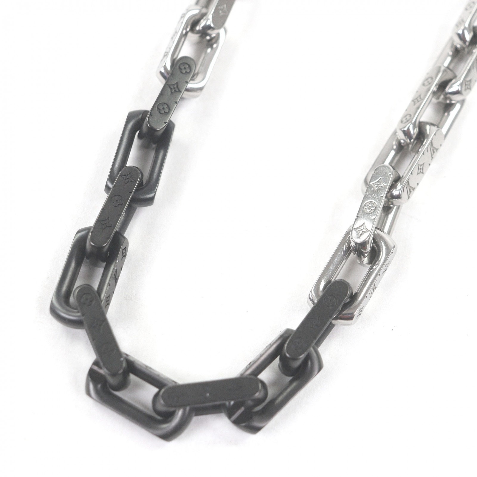 美品 ルイヴィトン ネックレス モノグラムチェーン シルバー M00677
