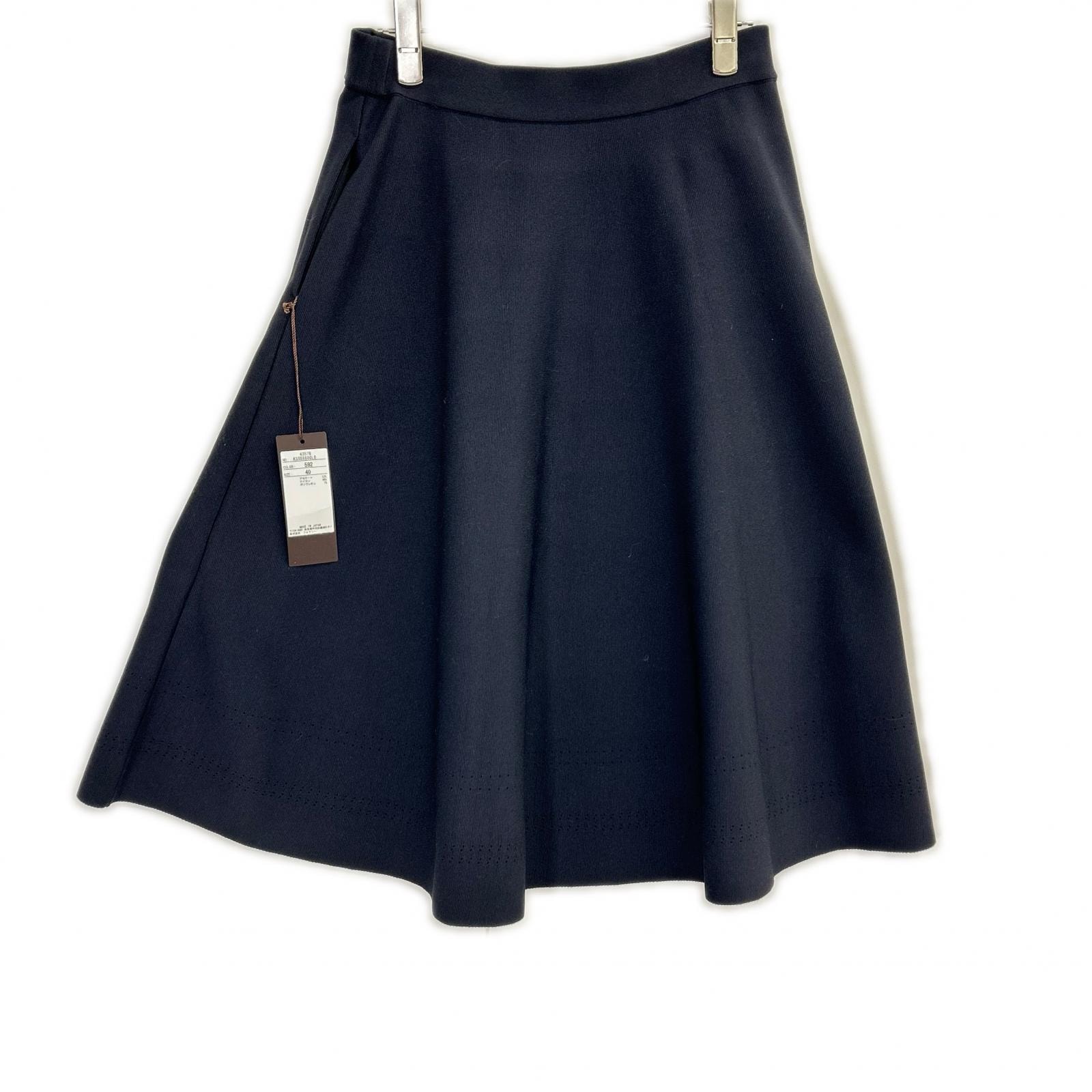 フォクシー 23年 43576 ネイビー SOMERSET SKIRT スカート 40