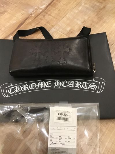 クロムハーツ REC F ZIP ウォレット 長財布 ブラック