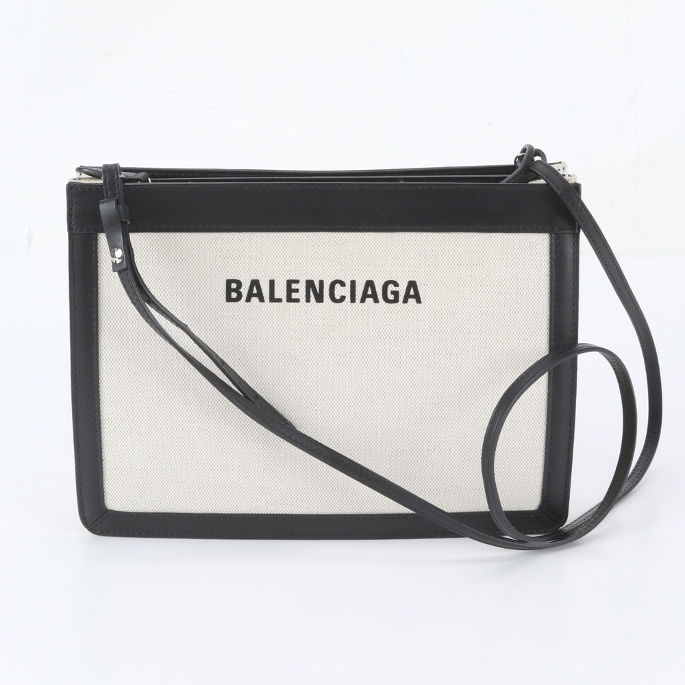 ■極美品 バレンシアガ ネイビー ポシェット 339937 1080