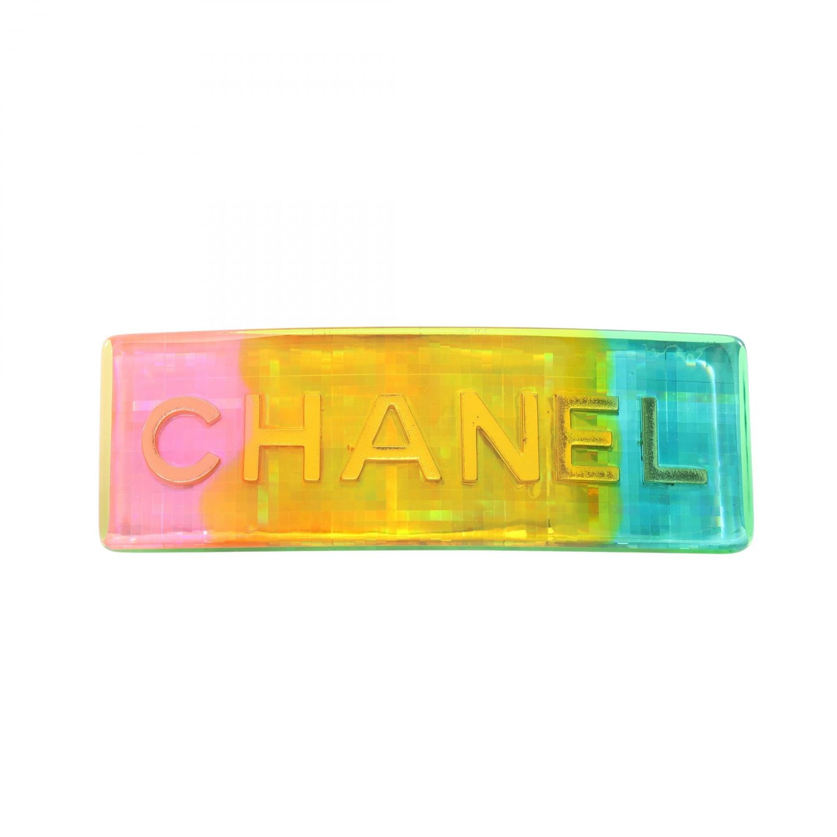 シャネル CHANEL ロゴ バレッタ アクセサリー レジン レディース マルチカラー 【中古】