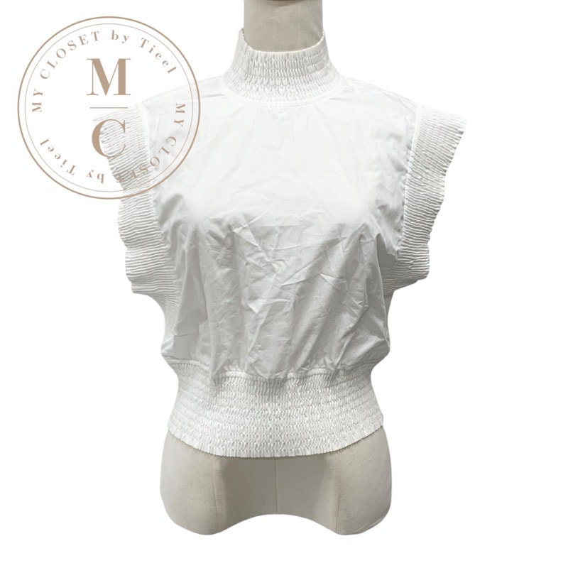 ルイヴィトン LOUIS VUITTON トップス コットン ホワイト ブラウス モノグラム ノースリーブ