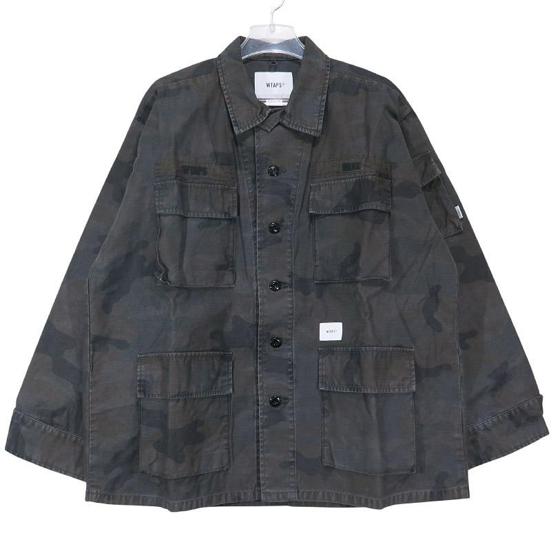 新品 WTAPS ダブルタップス 20SS JUNGLE LS 02/SHIRT.COTTON.SATIN.CAMO 201WVDT-SHM03 ジャングル ロングスリーブ シャツ コットン サテン カモ ウッドランド 長袖 サイズ02(M)