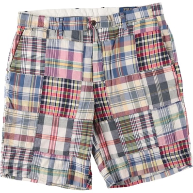 古着 ラルフローレン Ralph Lauren POLO RALPH LAUREN CLASSIC FIT パッチワーク コットンショーツ ショートパンツ メンズw35相当/eaa643716