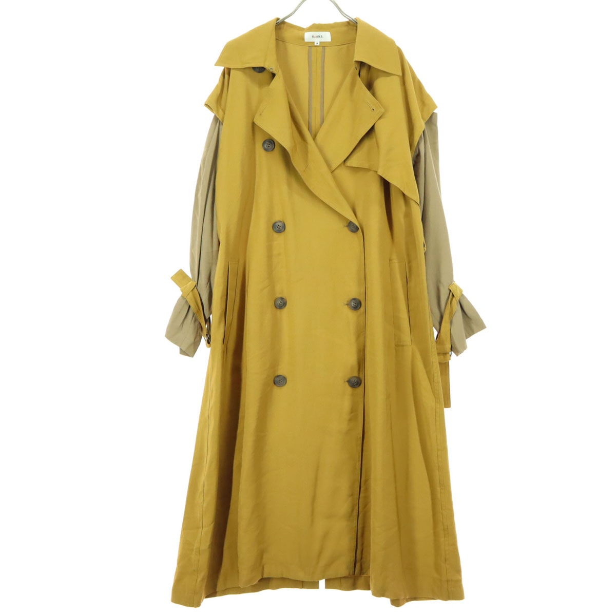 BEAMS ビームス バイカラー 長袖 トレンチコート M マスタード