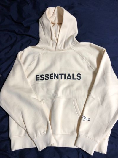 FEAR OF GOD ESSENTIALS 3D Silicon Applique Pullover Hoodie "Butter Cream"