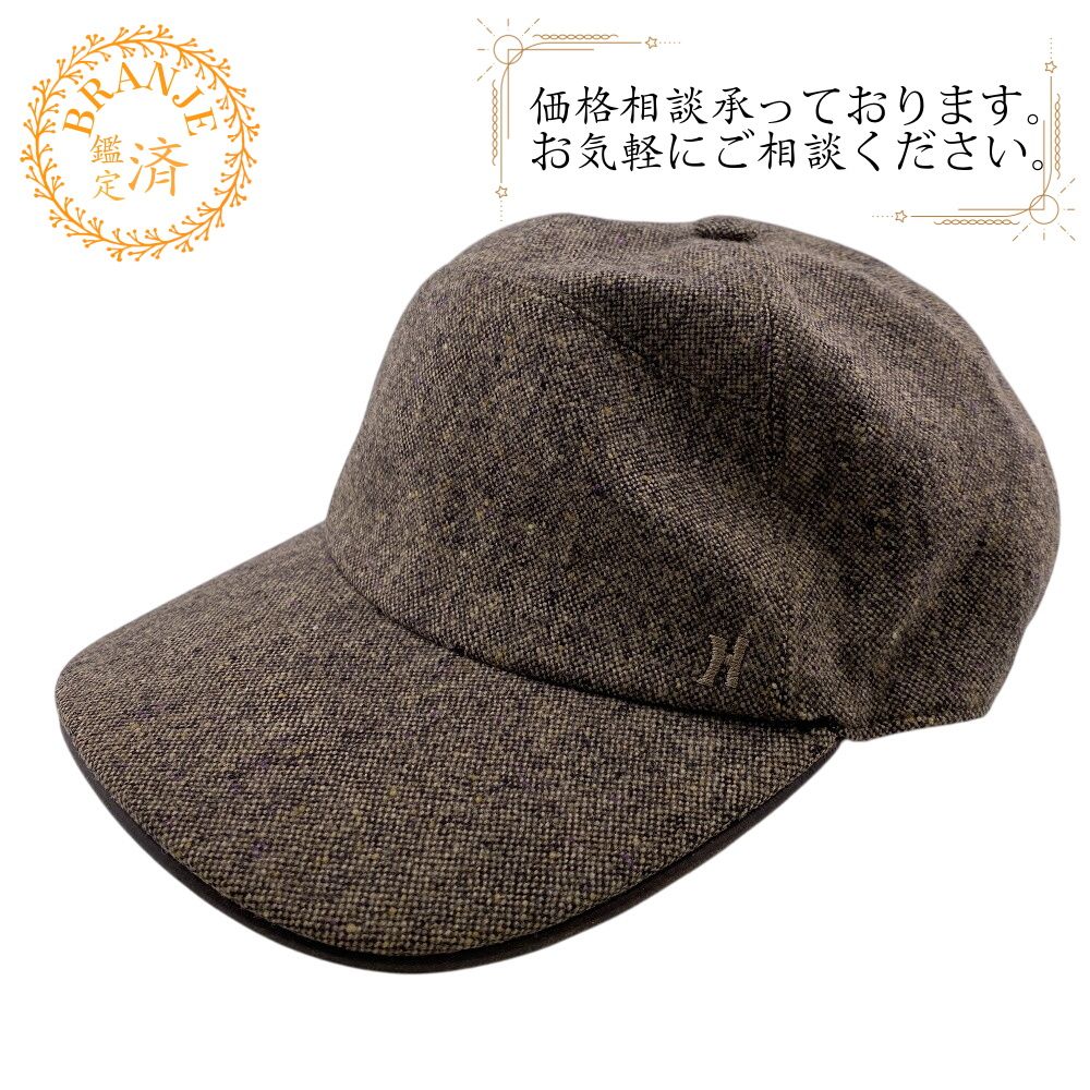 エルメス HERMES キャップ ブラウン
