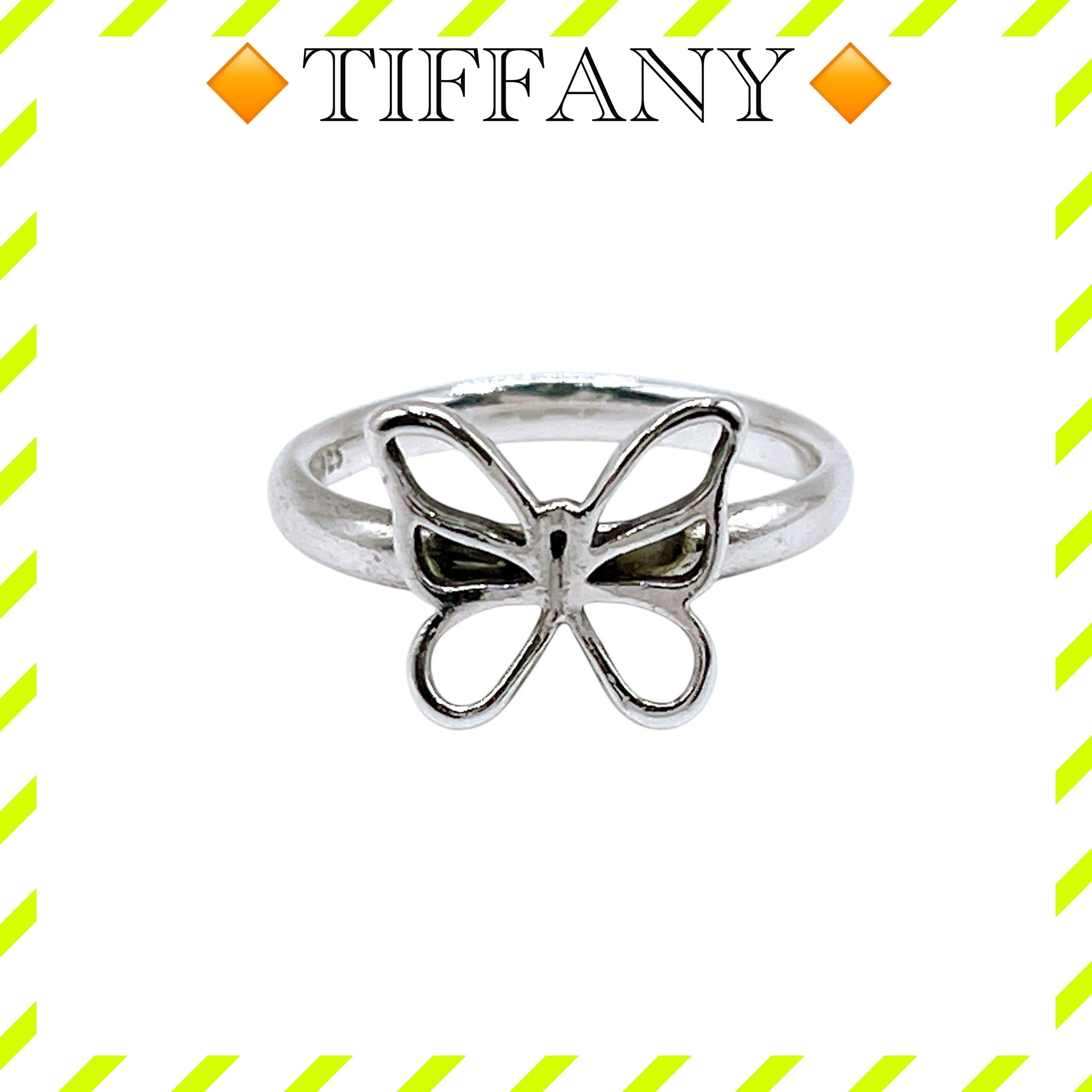 美品 ティファニー バタフライ 蝶 リング 指輪 925 シルバー レディース