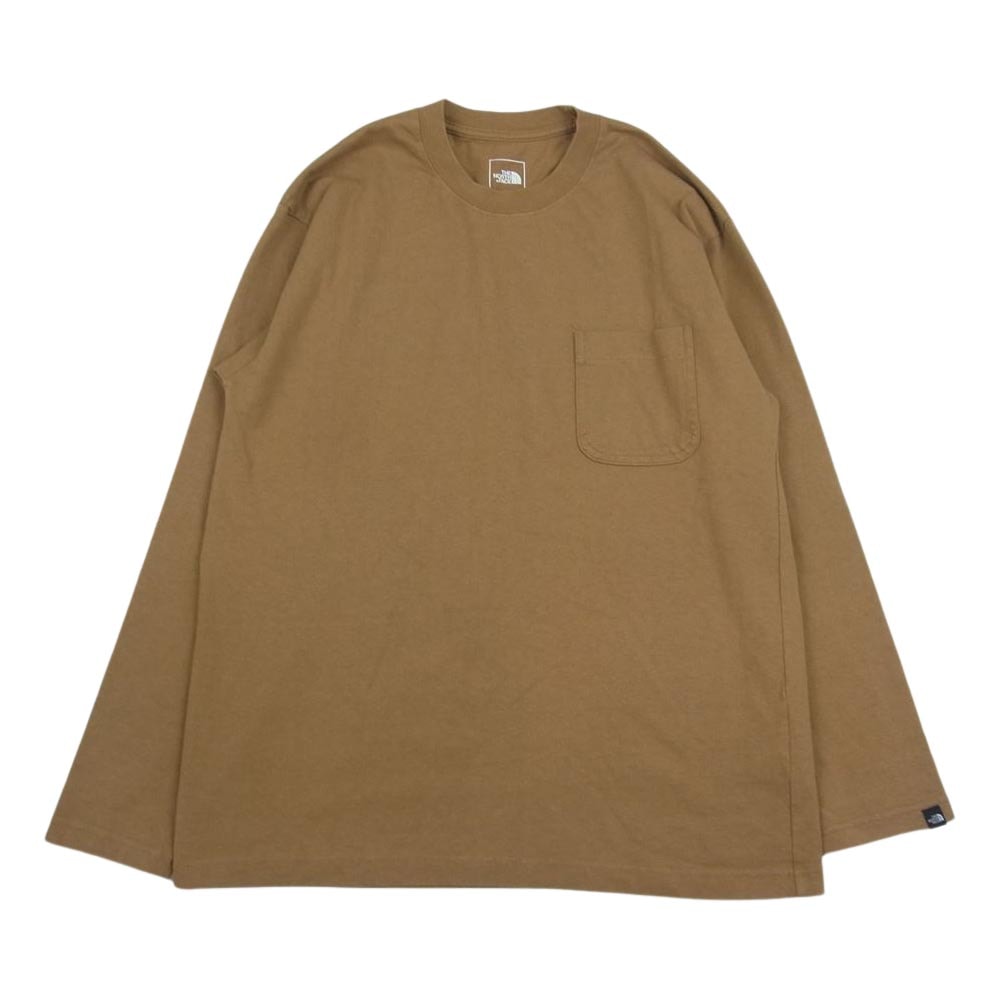 THE NORTH FACE ノースフェイス Ｔシャツ NT32244 L/S HEAVY COTTON TEE ヘビーコットン Tシャツ ロングスリーブ ロンT 長袖 ブラウン系 S【中古】