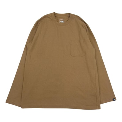 THE NORTH FACE ノースフェイス Tシャツ NT32244 L/S HEAVY COTTON TEE ヘビーコットン Tシャツ ロングスリーブ ロンT 長袖 ブラウン系 S【中古】