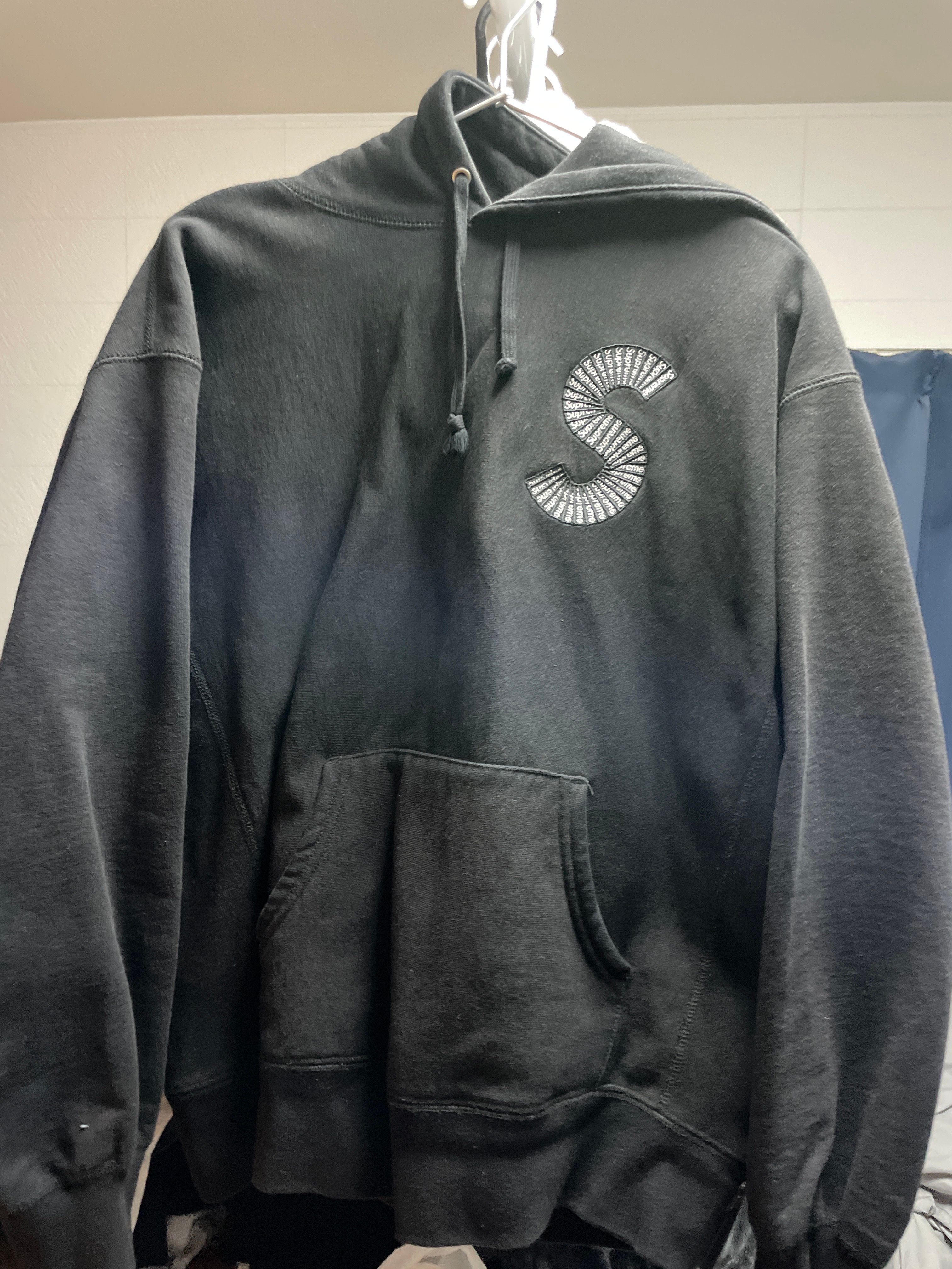 Supreme S Logo Hooded Sweatshirt "Black" (20FW)
