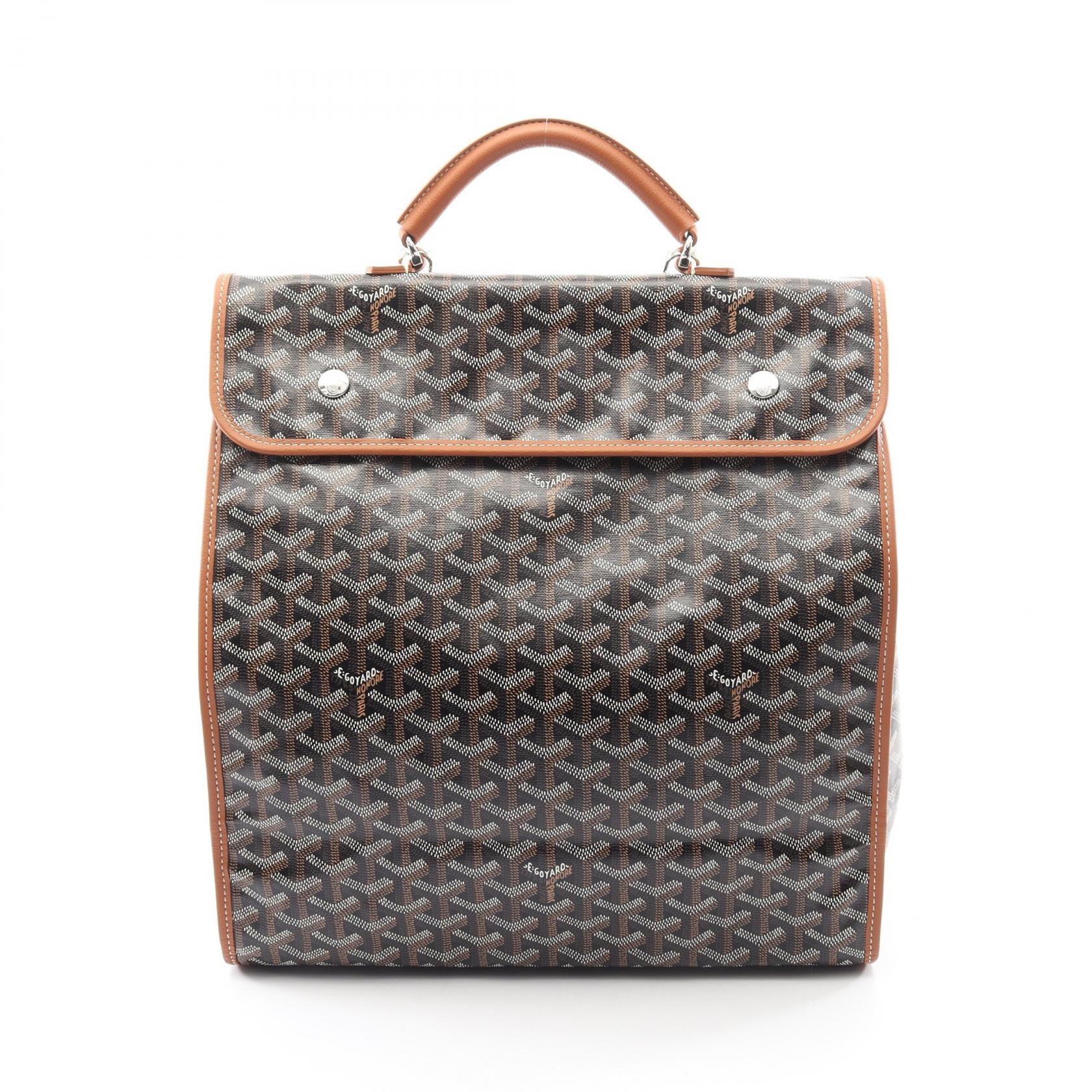 ゴヤール GOYARD サンレジェ リュックサック バックパック バッグ PVCコーティングキャンバス レザー レディース ブラック系 / ブラウン系 / マルチカラー STLEGEMMLTY01CG03P 【中古】