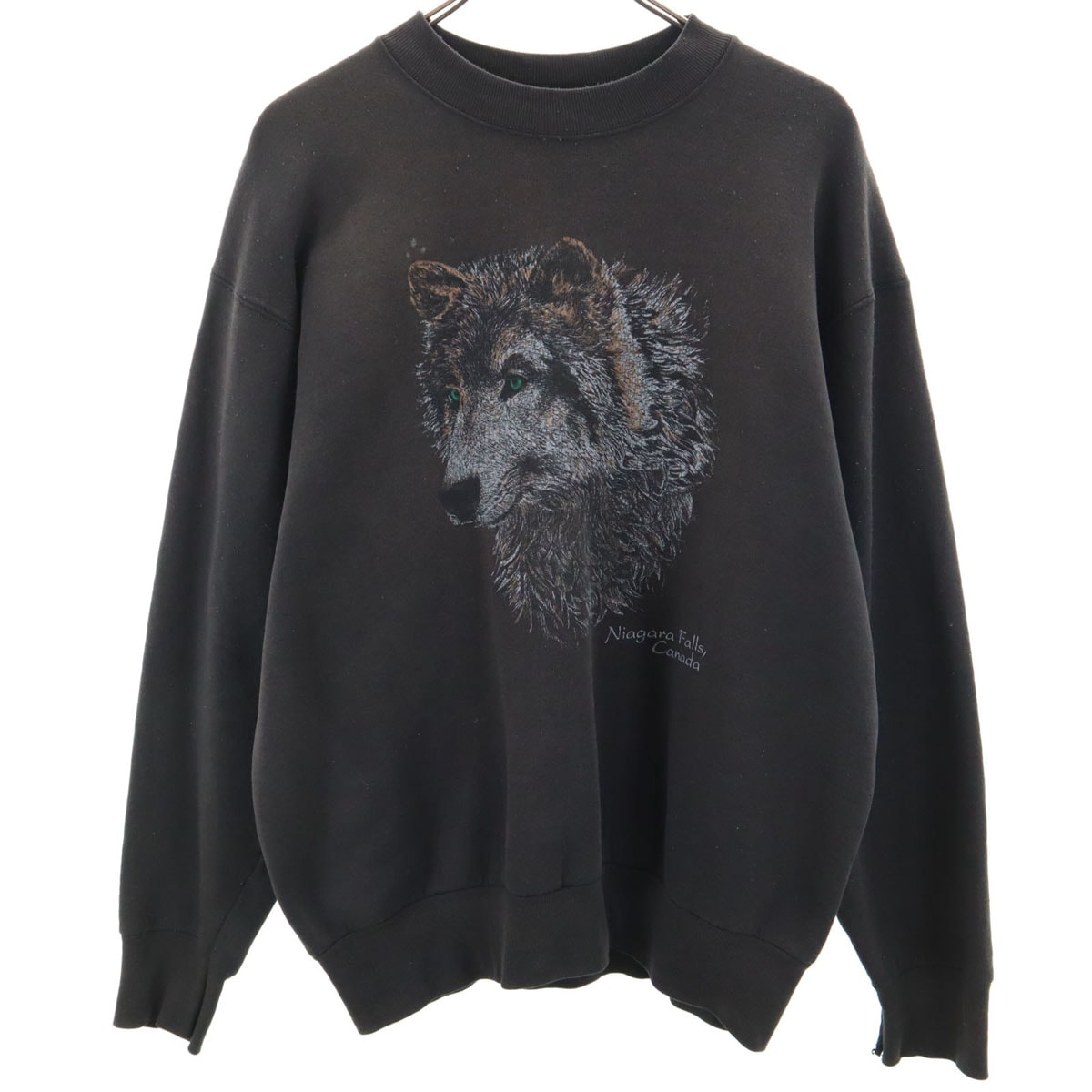 FRUIT OF THE LOOM フルーツオブザルーム 90s オールド カナダ製 長袖 スウェット トレーナー L グレー 裏起毛