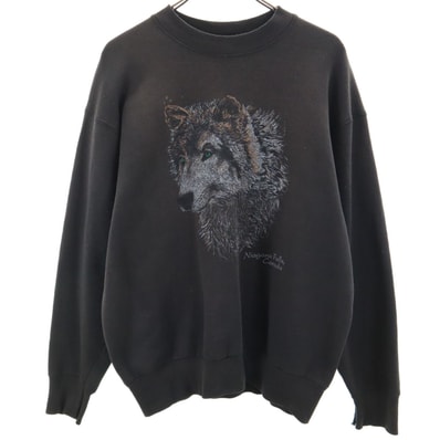 FRUIT OF THE LOOM フルーツオブザルーム 90s オールド カナダ製 長袖 スウェット トレーナー L グレー 裏起毛