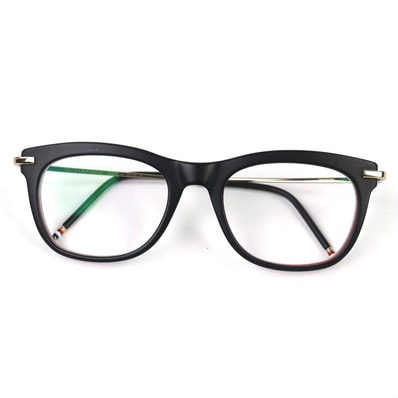 極美品 トムブラウン メガネ マッドブラック メンズ 52□21-141