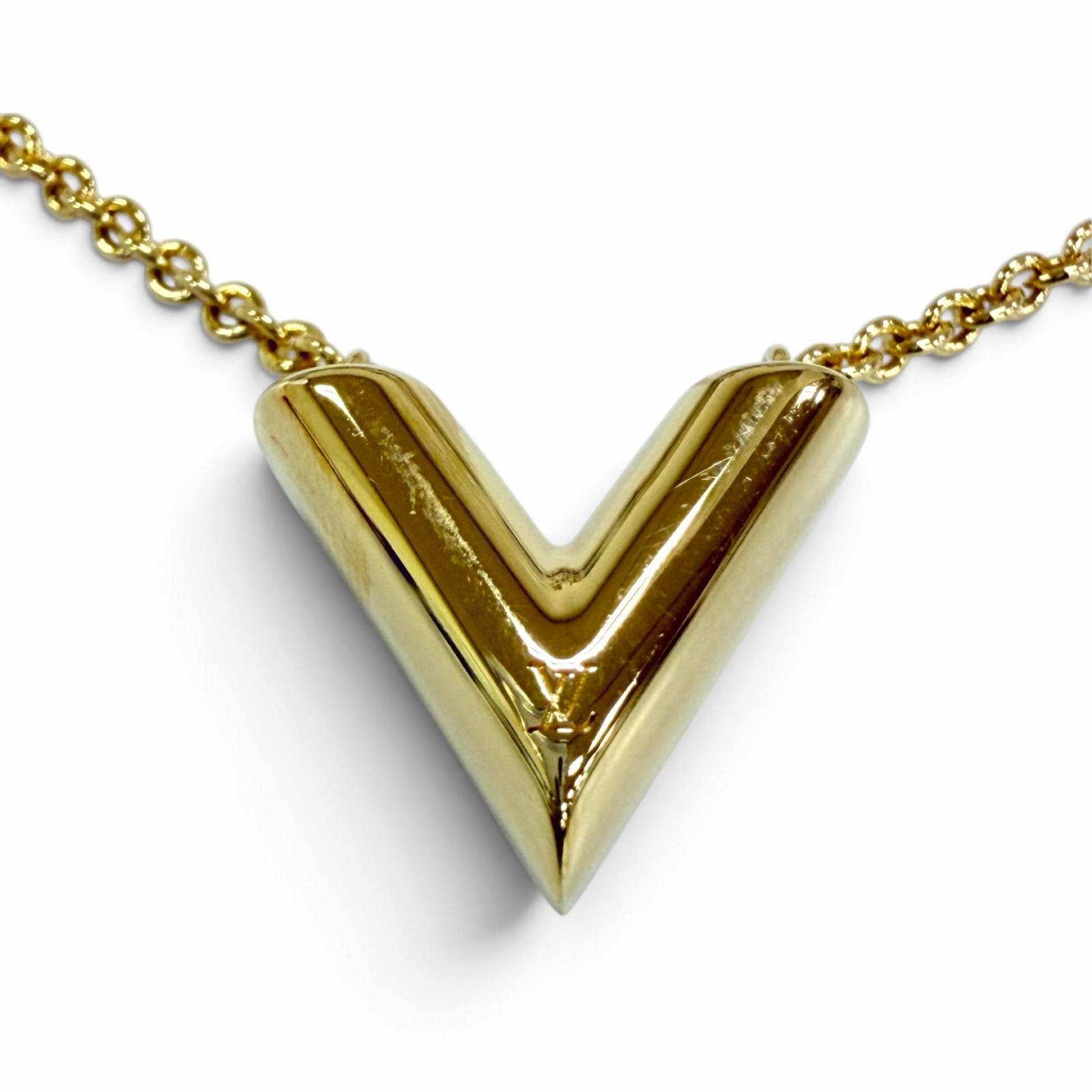 極美品 ルイヴィトン ネックレス・エセンシャル V ゴールド M00857