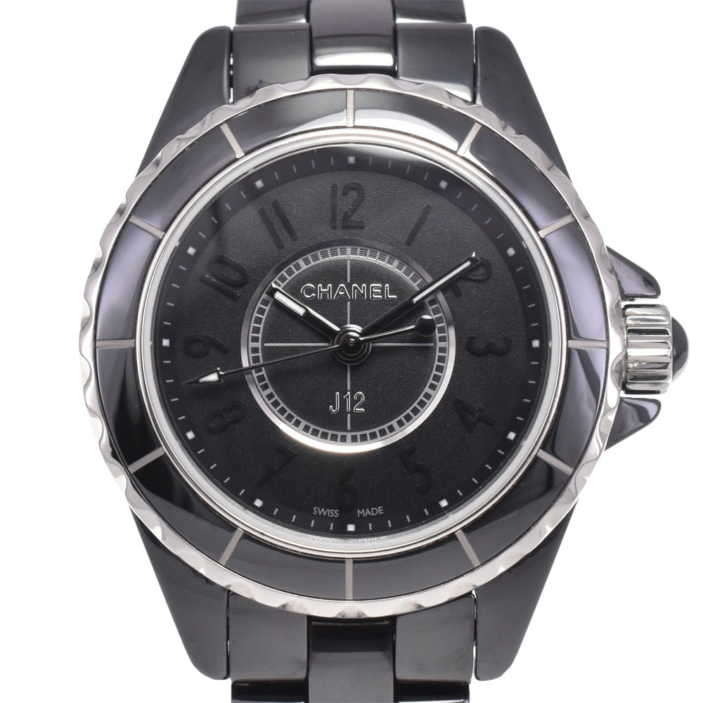 シャネル CHANEL H4196 J12 ブラック クォーツ レディース 美品 腕時計 H#147800