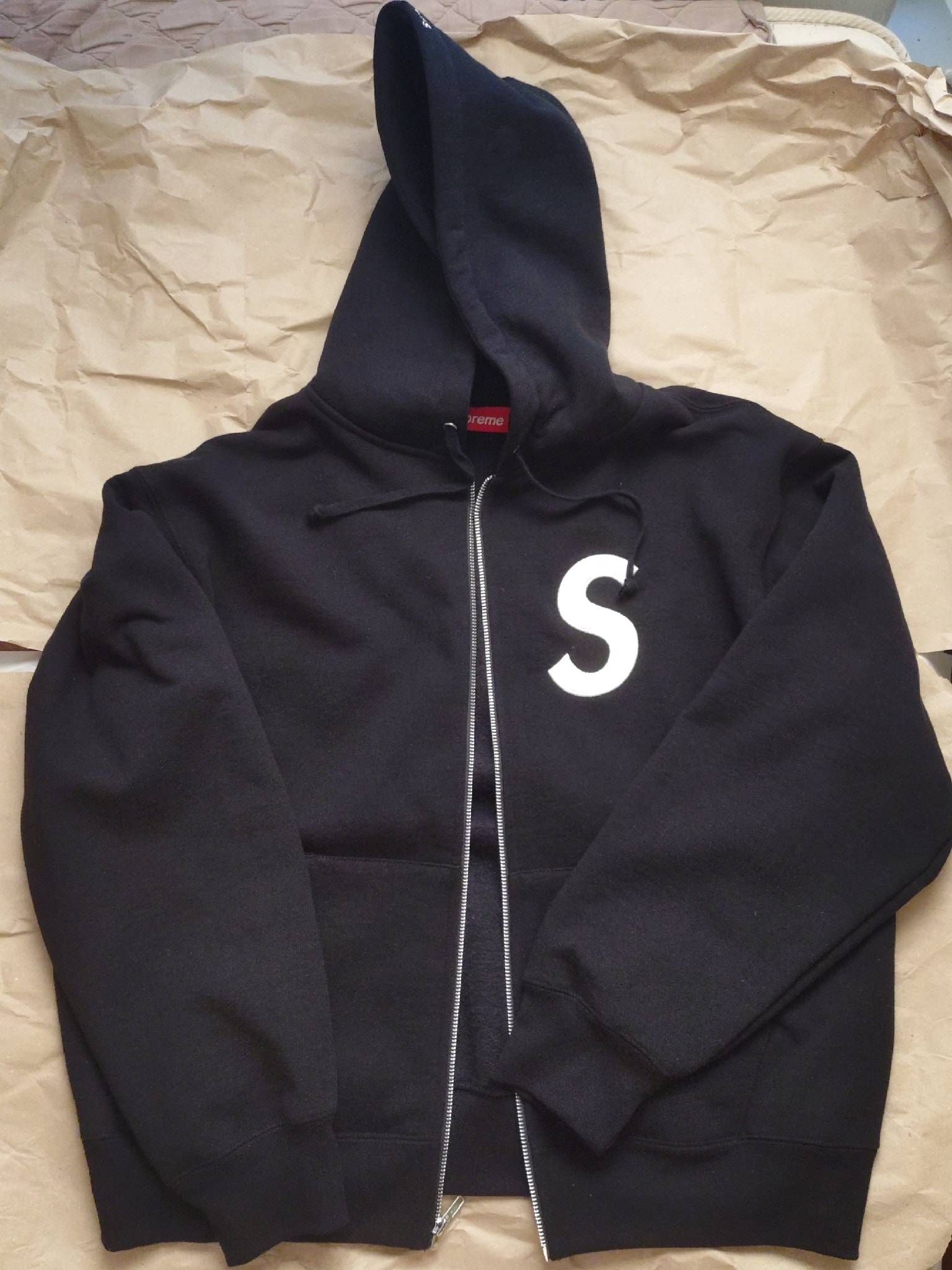 Supreme S Logo Zip Up Hooded Sweatshirt (25FW) "Black"