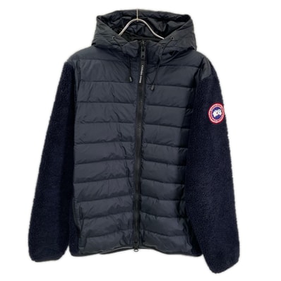カナダグース ネイビー 7015M HYBRIDGE FLEECE HOODY/ハイブリッジフリースフーディー 切替ダウンジャケット M