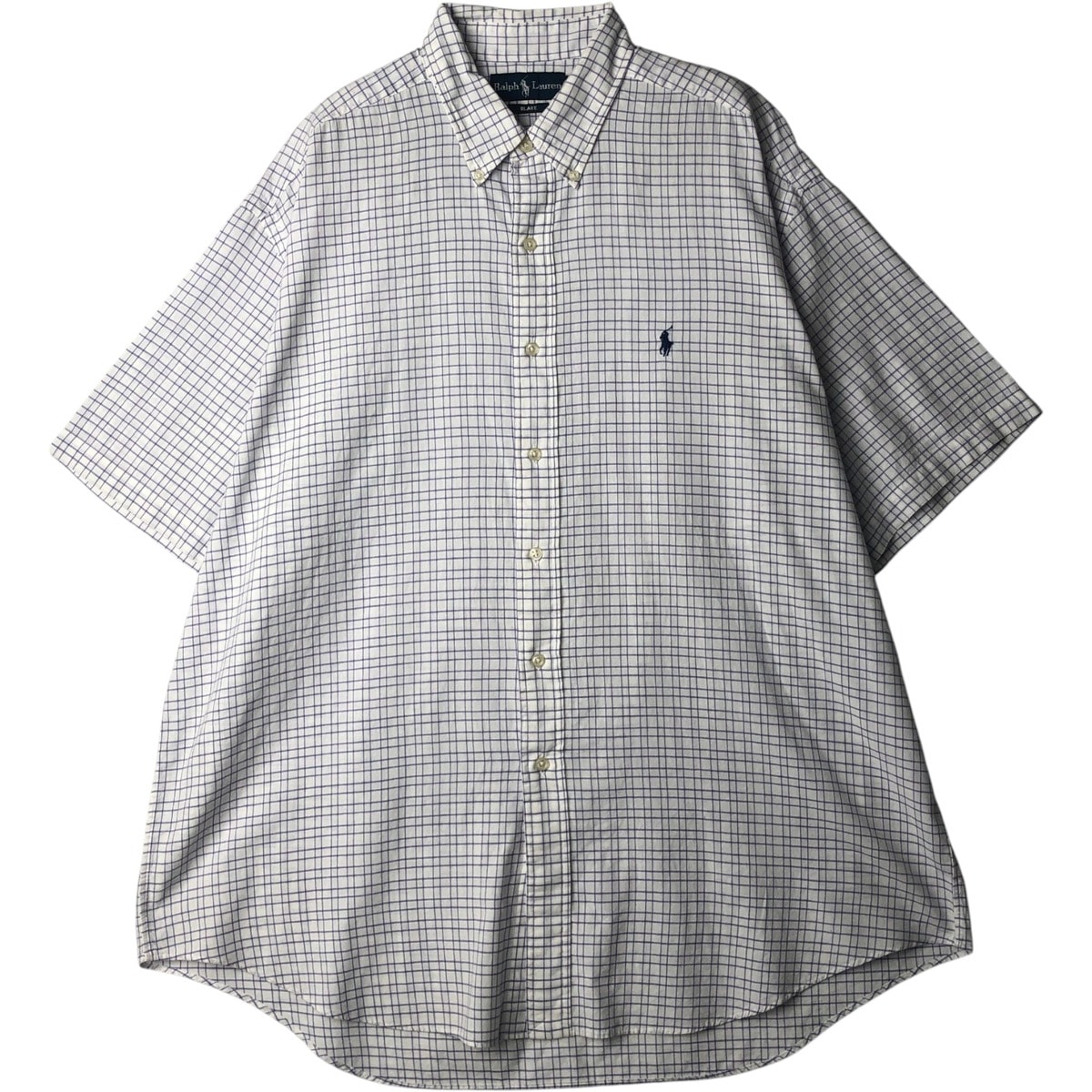 古着 ラルフローレン Ralph Lauren BLAKE 半袖 ボタンダウン チェックシャツ メンズXL相当/eaa640903