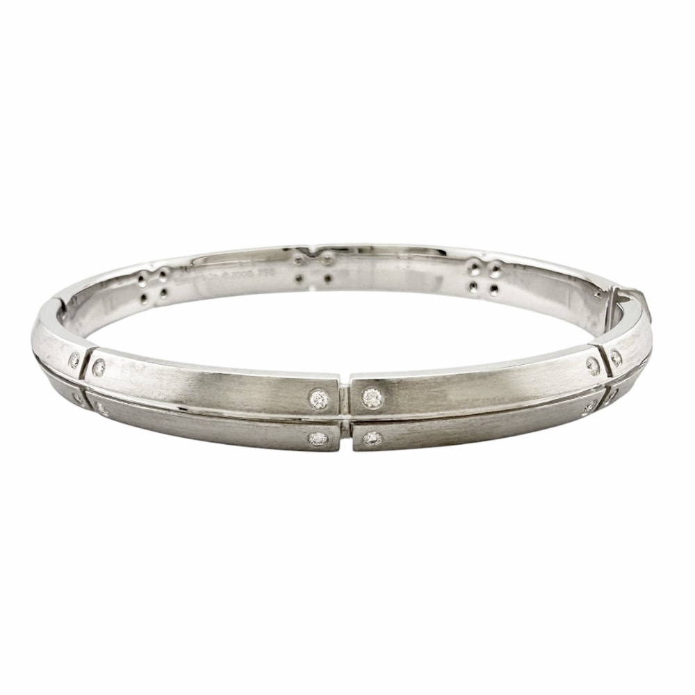 ティファニー ストリーメリカ バングル 18金 K18ホワイトゴールド ダイヤモンド レディース TIFFANY&Co.  中古