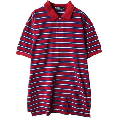古着 ラルフローレン Ralph Lauren POLO by Ralph Lauren 半袖 ボーダー ポロシャツ メンズXL相当/eaa637461
