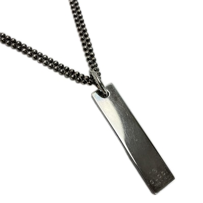 GUCCI グッチ SILVER925 プレート Wチェーン 箱 袋有