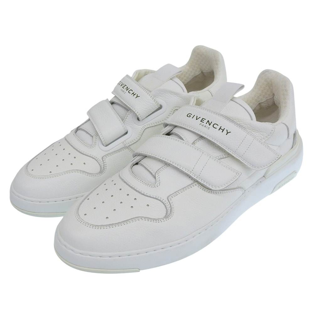 ジバンシィ 美品 WING SNEAKER LOW レザー スニーカー シューズ メンズ ホワイト 45 1/2 45.5