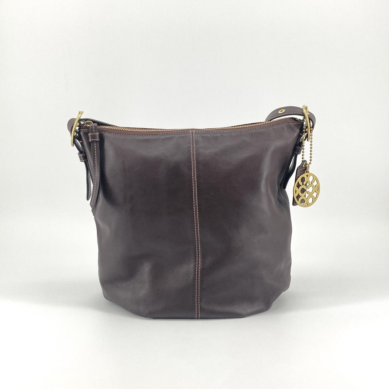 レディース COACH コーチ ショルダーバッグ ゴールド金具 ブラウン 13881