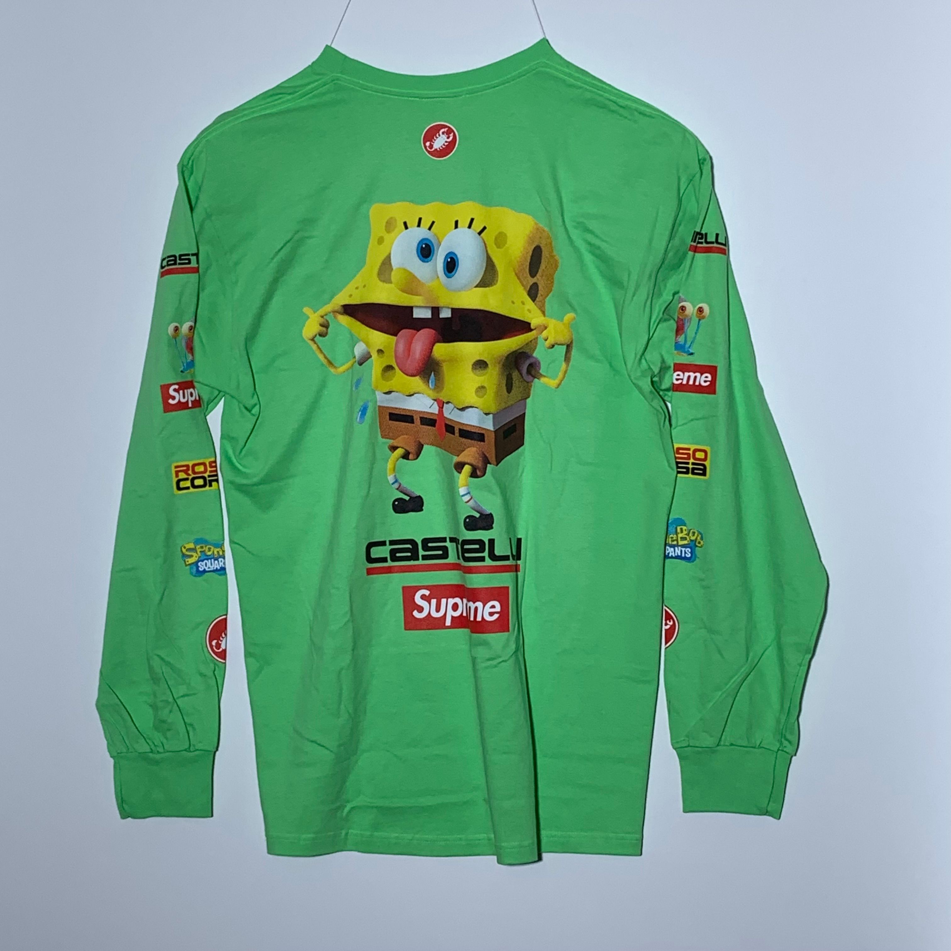 Supreme x SpongeBob Castelli Racing L/S Tee "Lime"