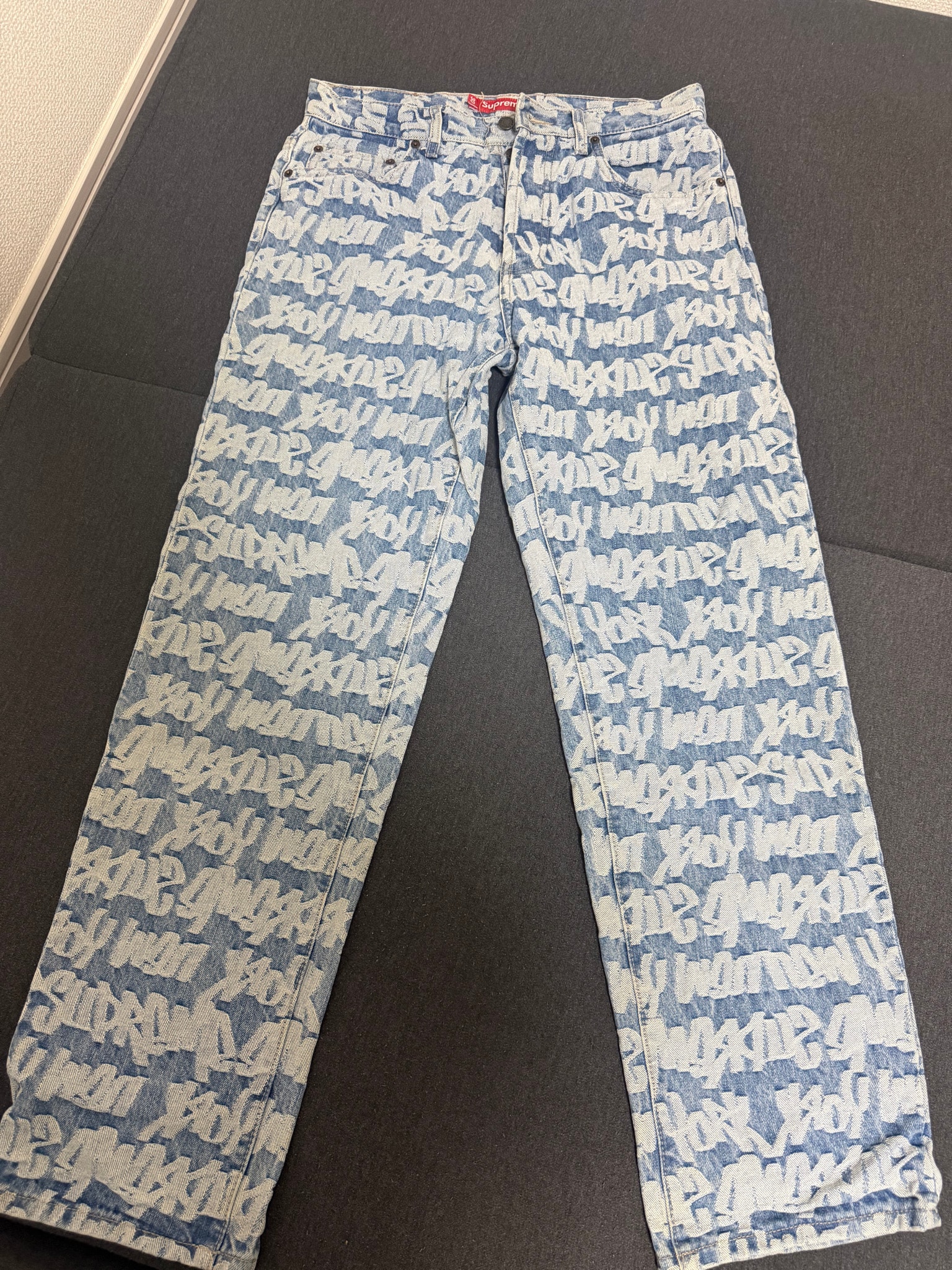 Supreme Fat Tip Jacquard Regular Jean "Blue"