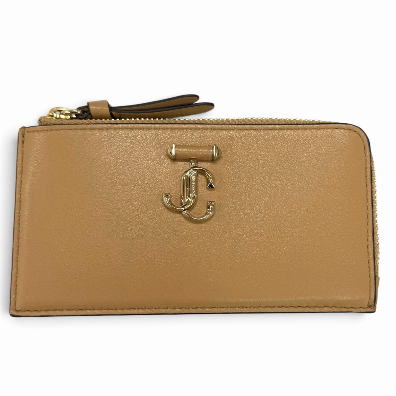 未使用品 ジミーチュウ ロゴ コインケース JCB LANTI ベージュ