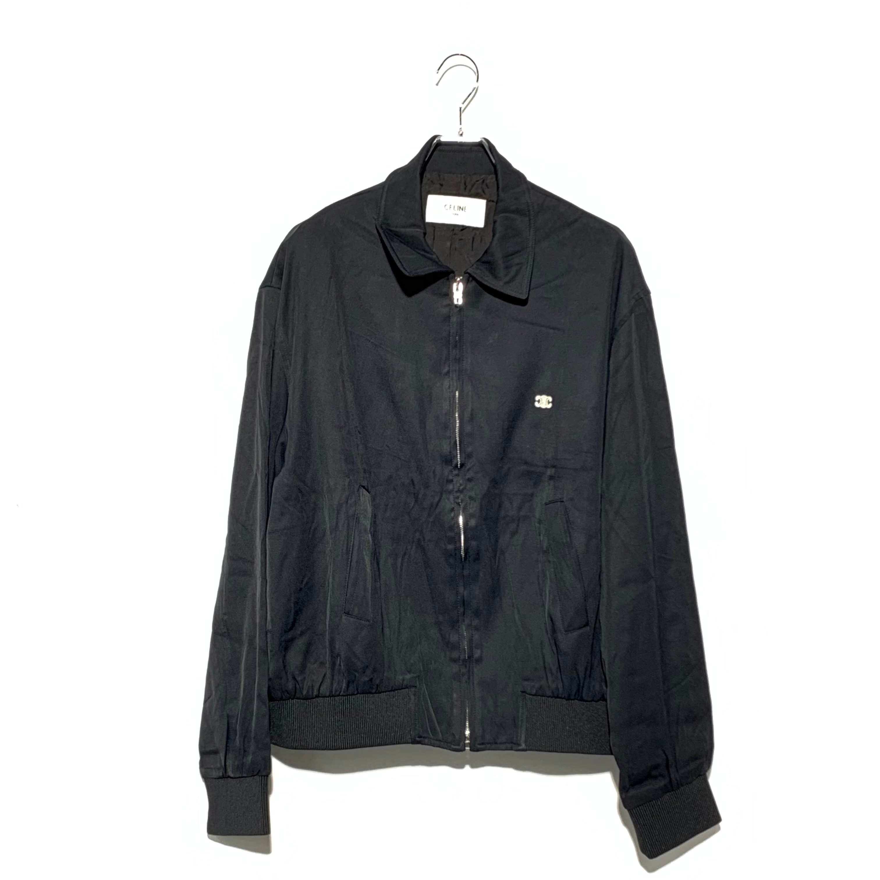 CELINE Women's Triumph Zip Up Classic Jacket "Dark Navy"