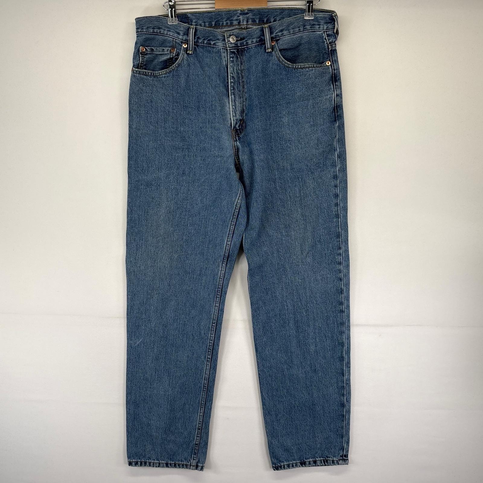 古着 リーバイス Levi's デニム パンツ 550 テーパード バギー 5ポケット ジーパン ジーンズ W36L34  ブルー系 メンズ