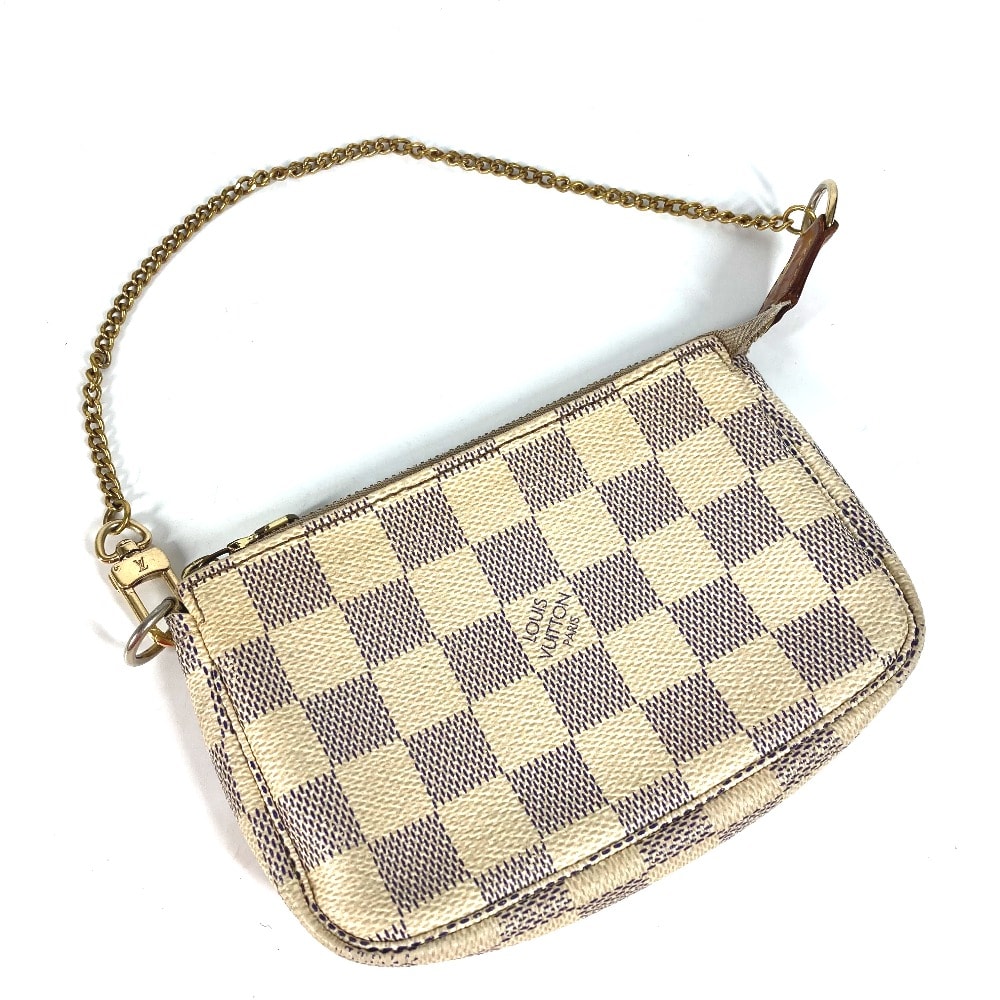 ルイヴィトン LOUIS VUITTON ミニ ポシェット アクセソワール N58010 ダミエアズール チェーンバッグ カバン ポーチ ハンドバッグ ダミエアズールキャンバス ホワイト