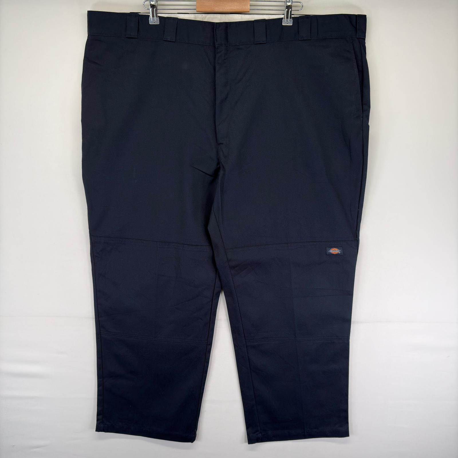 古着 ディッキーズ Dickies パンツ ダブルニー ジッパーフライ ツールポケット ワンポイント 大きいサイズ W50 L30  ネイビー系 メンズ