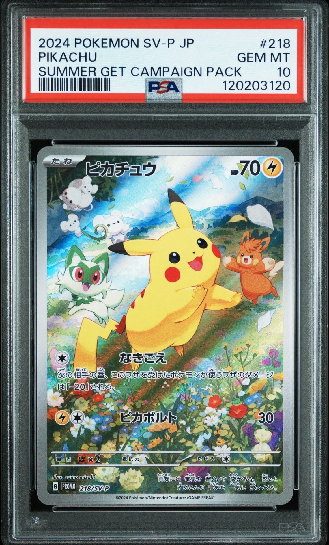 ピカチュウ P [SV-P 218](プロモカードパック「ポケカの夏がキタ!プロモカードGetキャンペーン!」)
