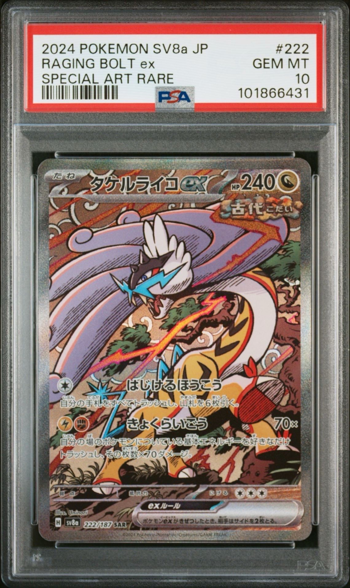 タケルライコex SAR [SV8a 222/187](ハイクラスパック「テラスタルフェスex」)
