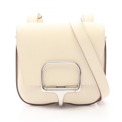 エルメス HERMES デッラ カヴァッレリア ミニ ショルダーバッグ バッグ レザー カーフ(牛革) ヴォーエプソン ヴォーエプソン ナタ B刻印(2023年製造) レディース アイボリー系 【中古】
